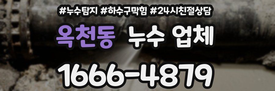 옥천동 누수 업체