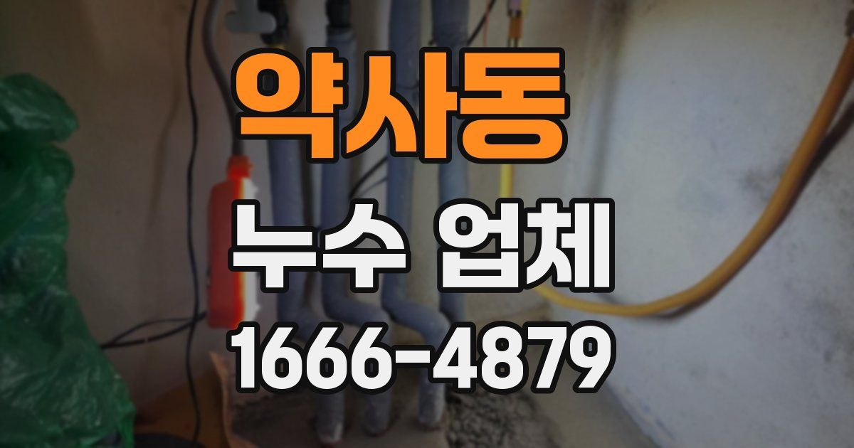 약사동 누수 업체