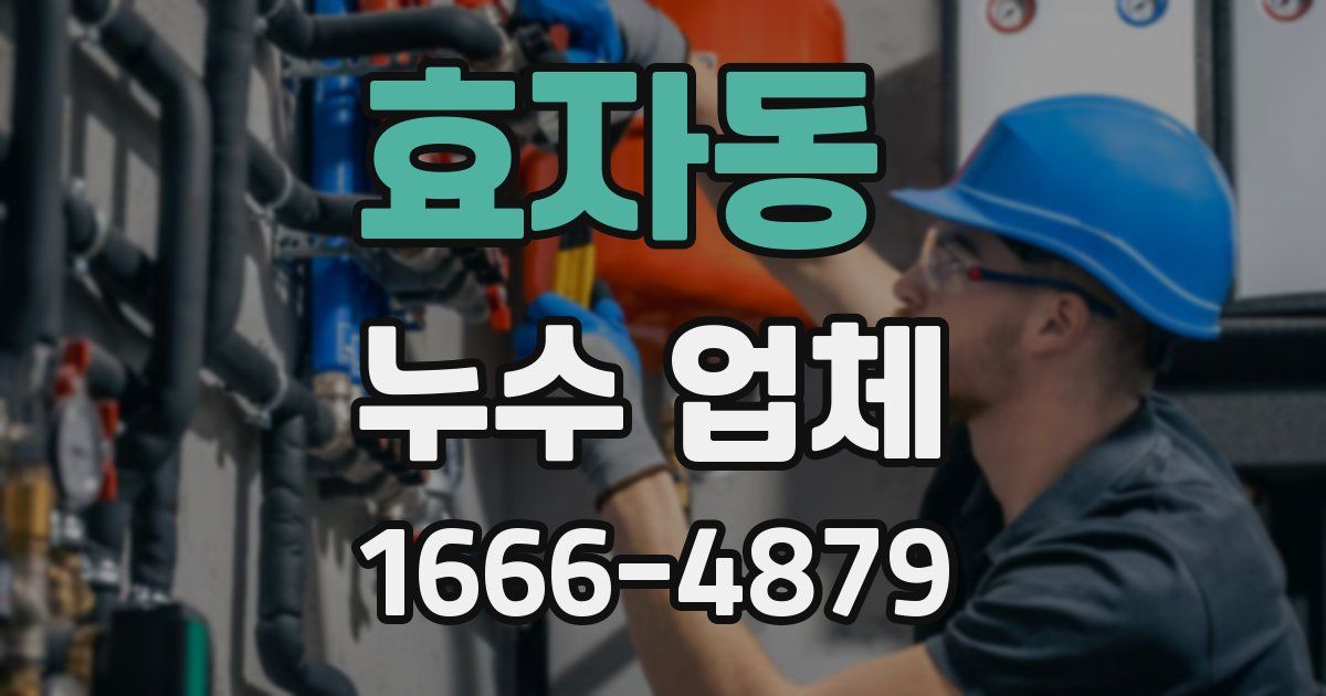 효자동 누수 업체