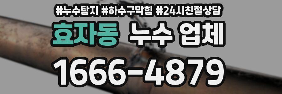 효자동 누수 업체