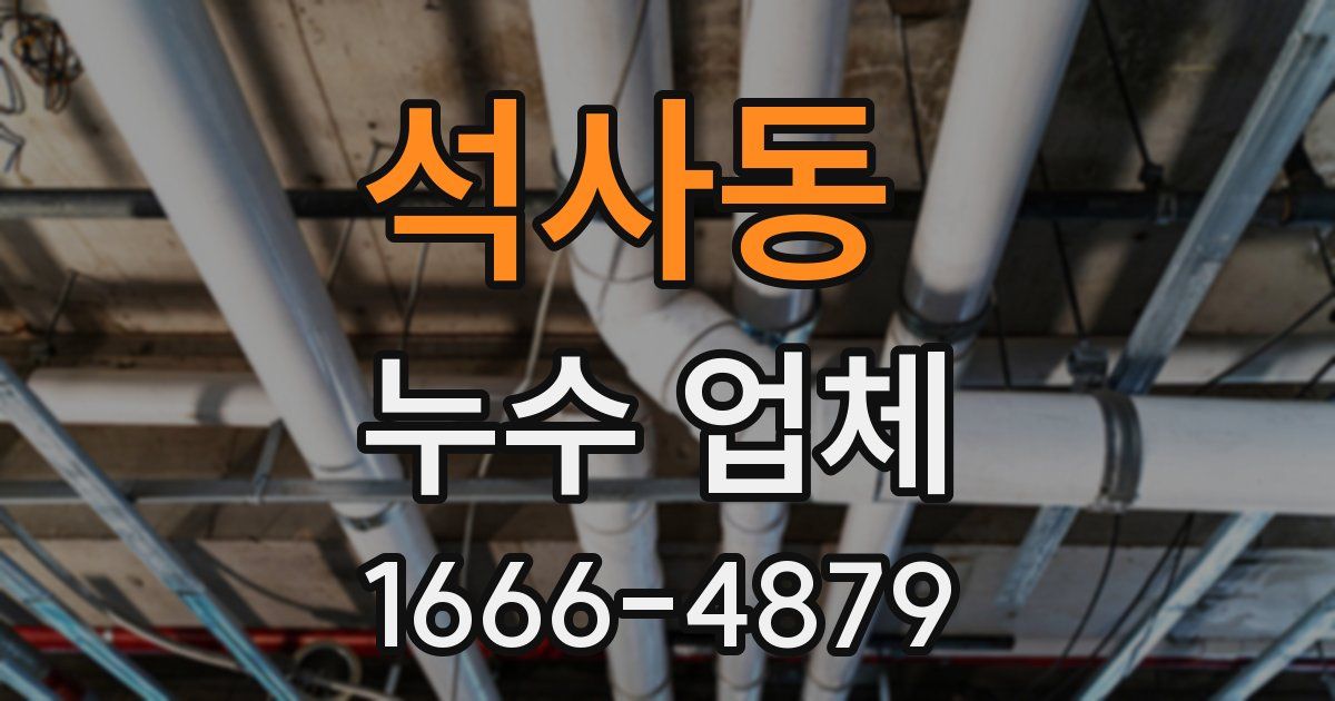 석사동 누수 업체
