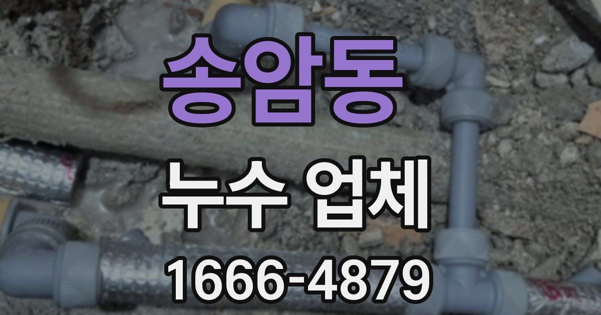 송암동 누수 업체