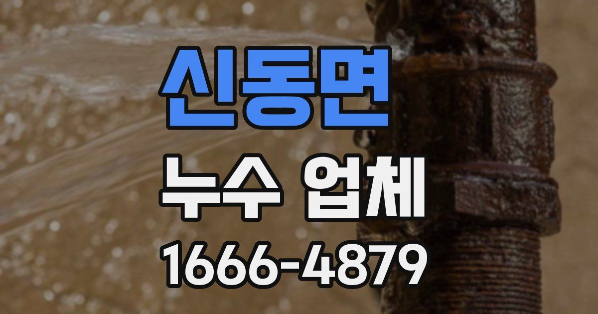 신동면 누수 업체