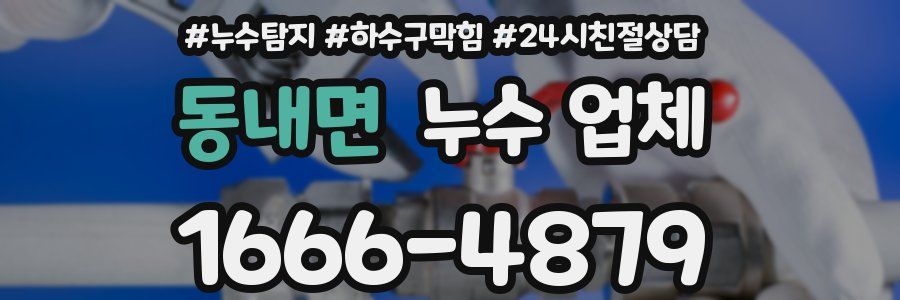 동내면 누수 업체