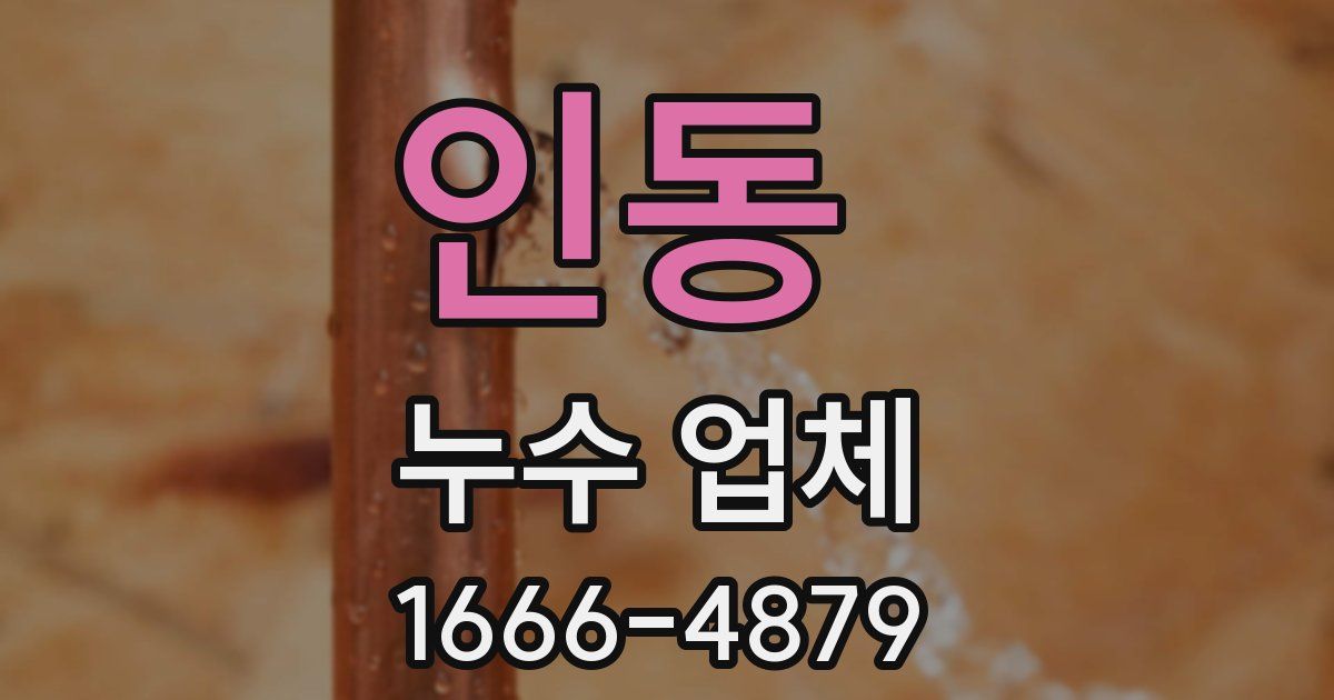 인동 누수 업체