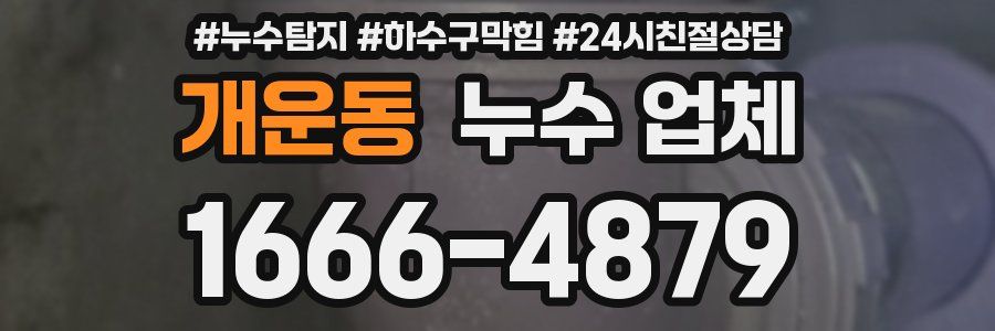개운동 누수 업체