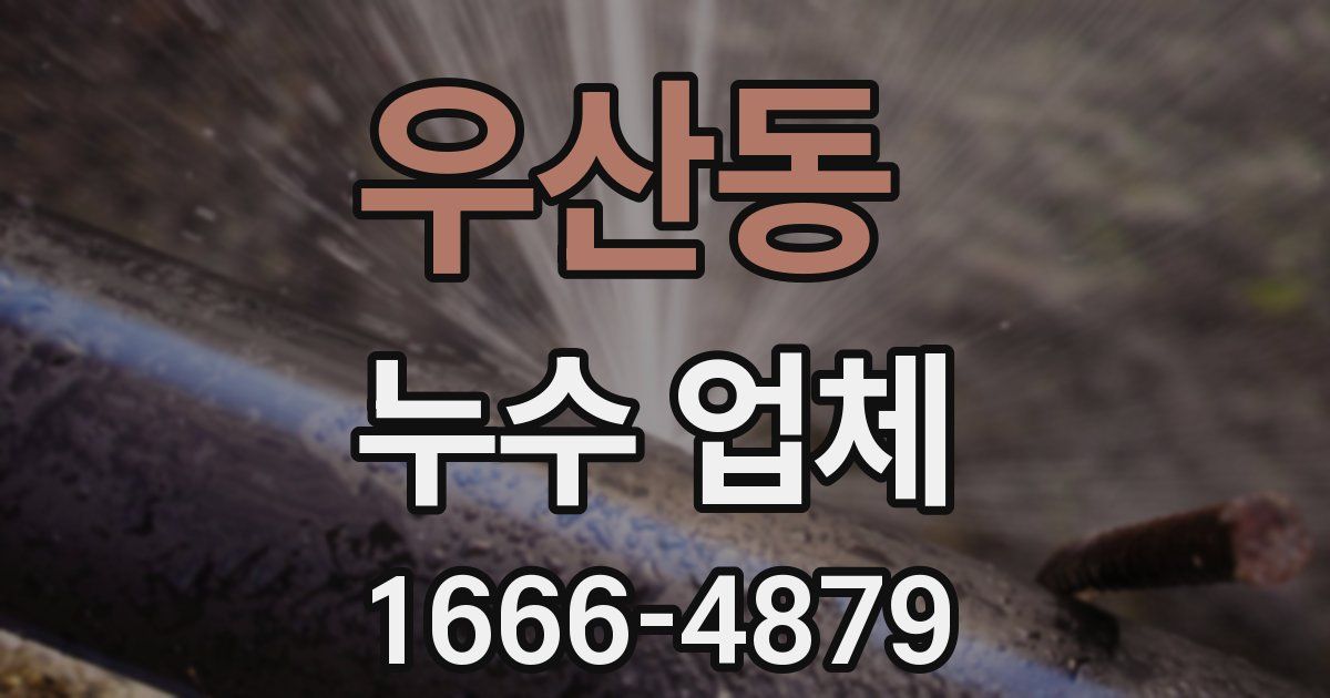 우산동 누수 업체