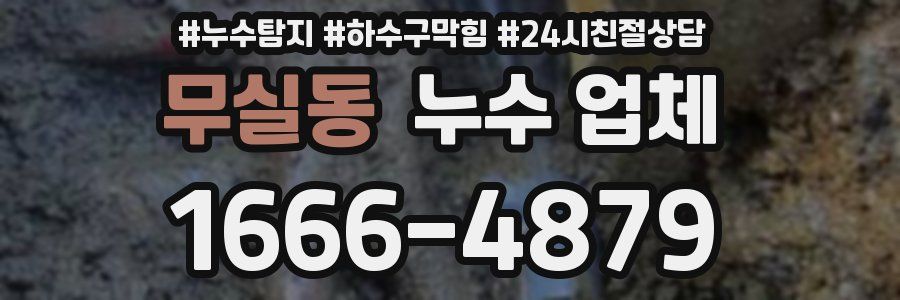 무실동 누수 업체
