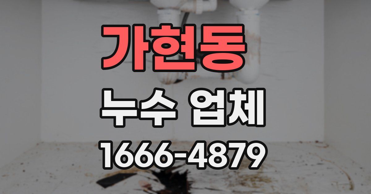 가현동 누수 업체