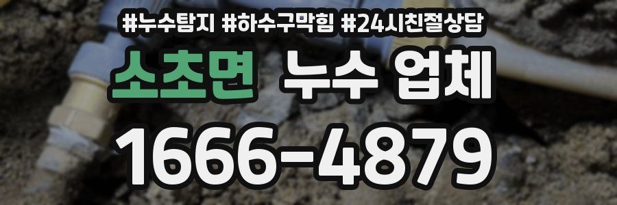 소초면 누수 업체