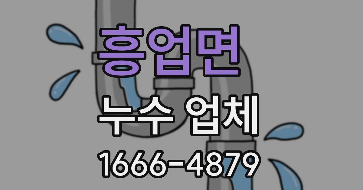 흥업면 누수 업체