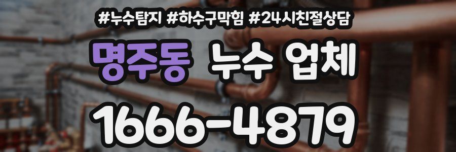 명주동 누수 업체