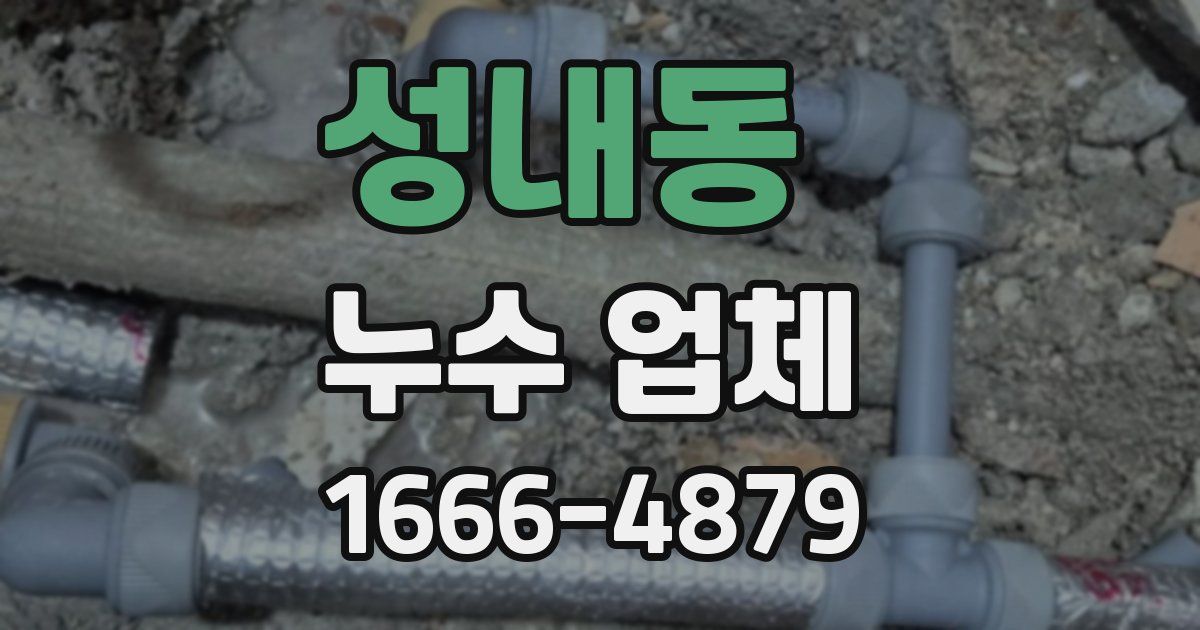 성내동 누수 업체