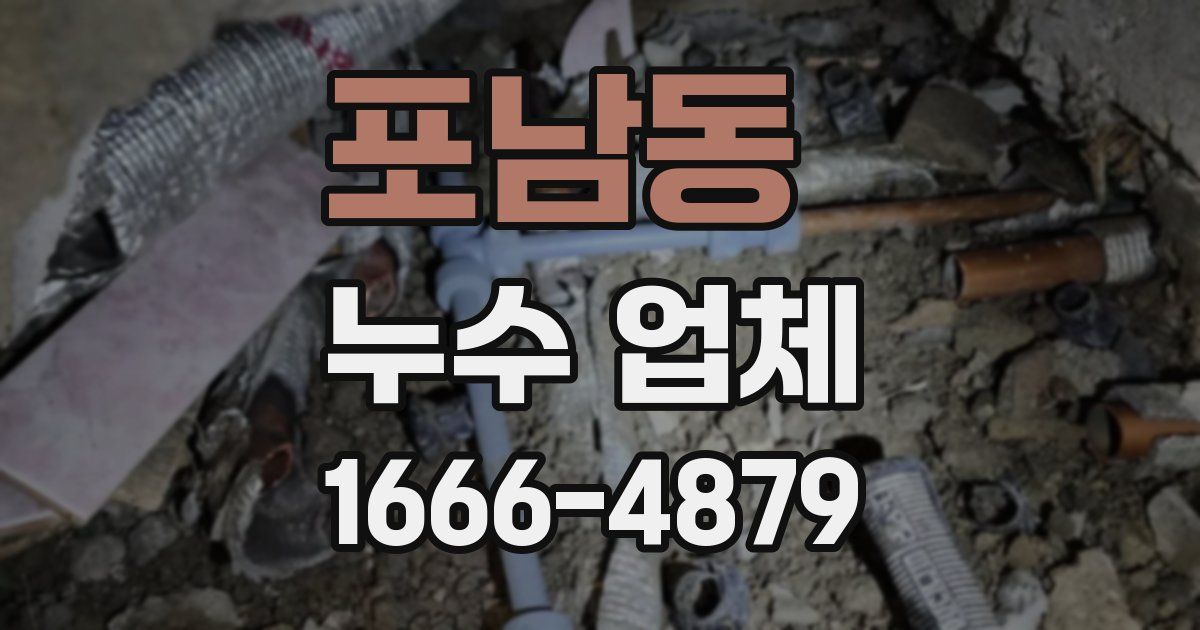 포남동 누수 업체