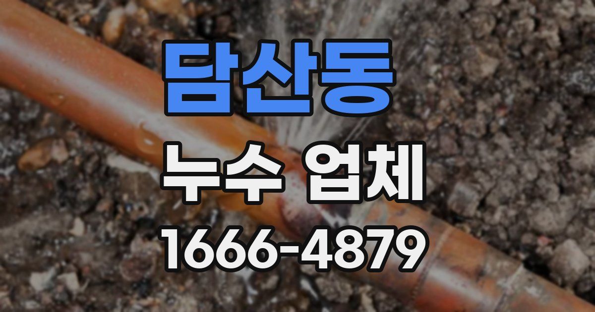 담산동 누수 업체