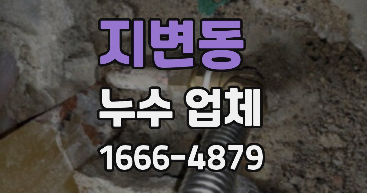지변동 누수 업체