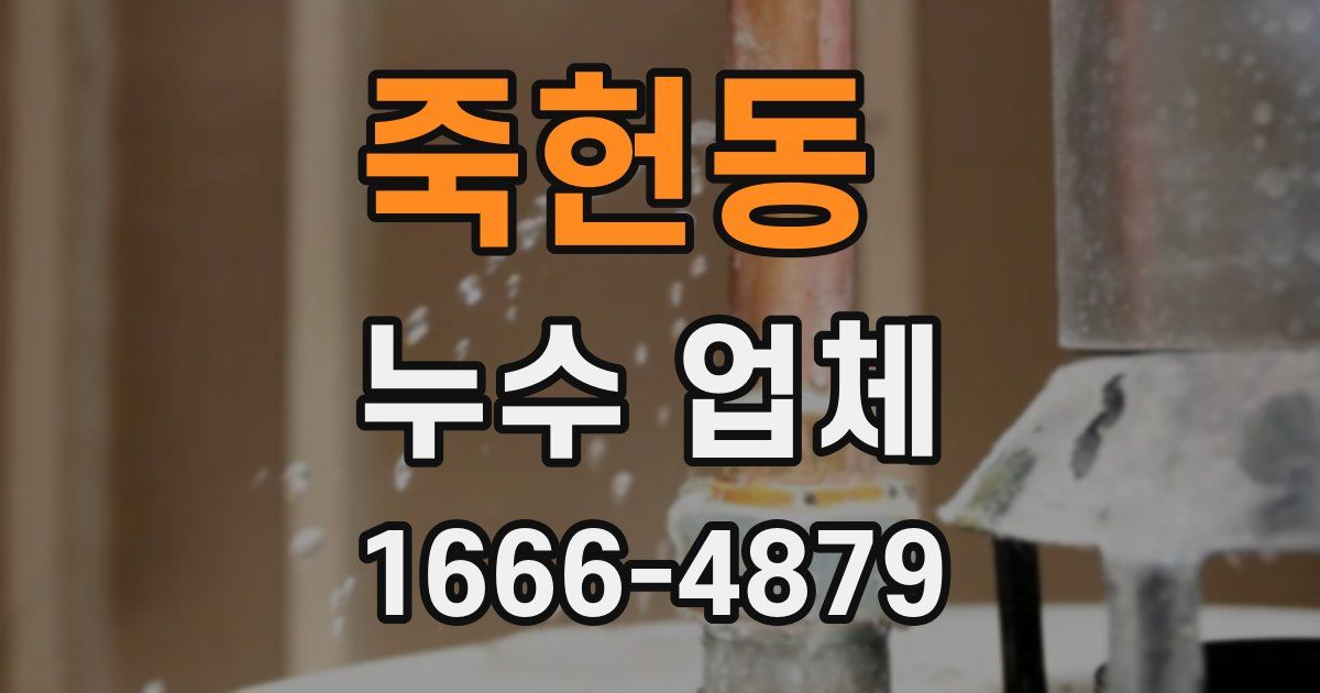 죽헌동 누수 업체