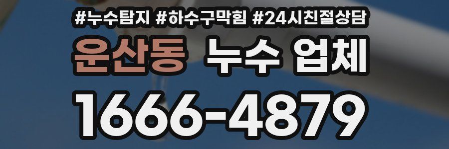 운산동 누수 업체