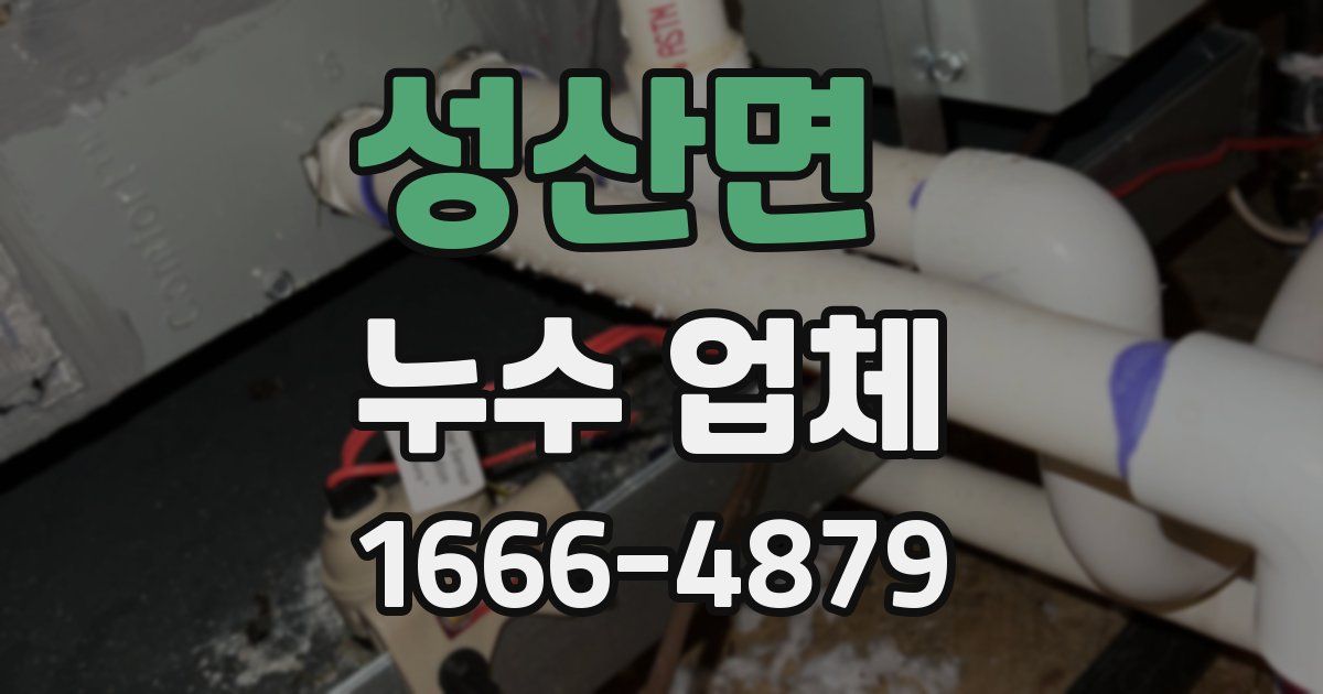 성산면 누수 업체