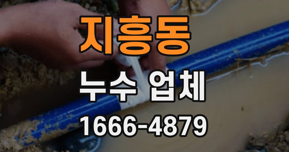 지흥동 누수 업체