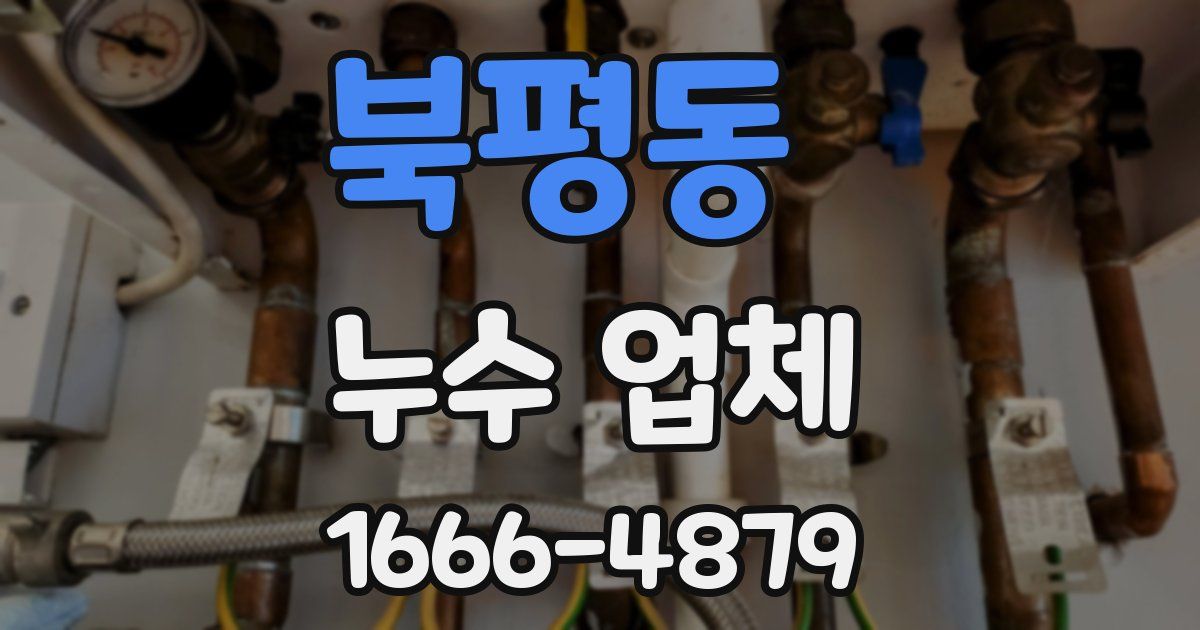 북평동 누수 업체