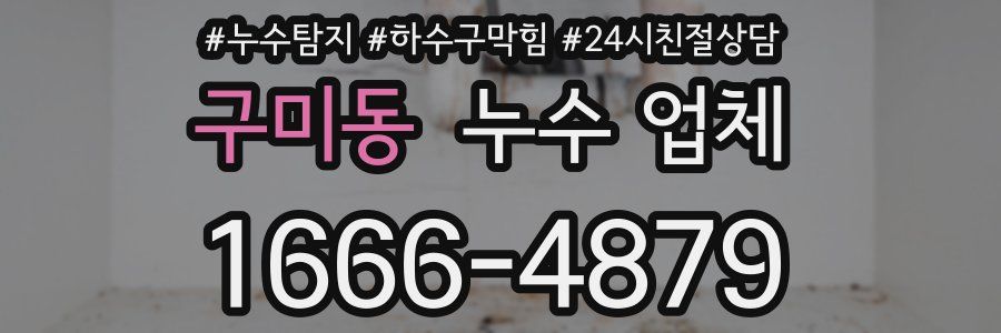 구미동 누수 업체