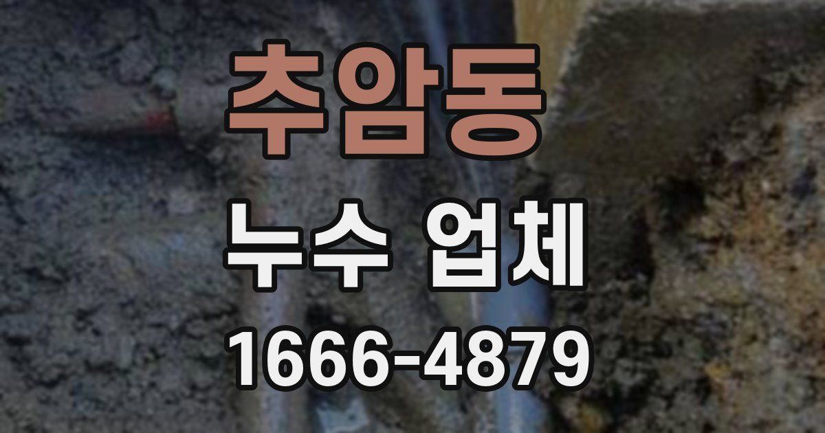 추암동 누수 업체
