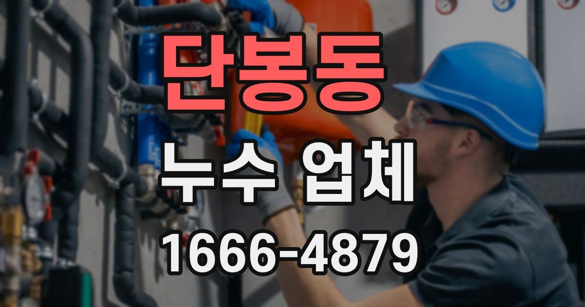 단봉동 누수 업체