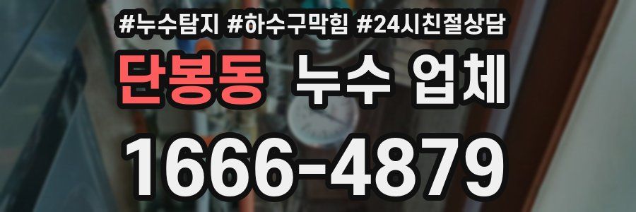 단봉동 누수 업체