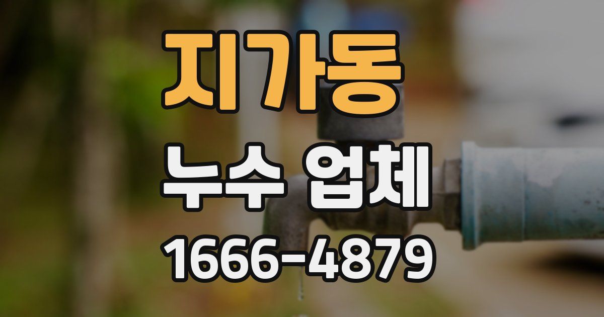 지가동 누수 업체