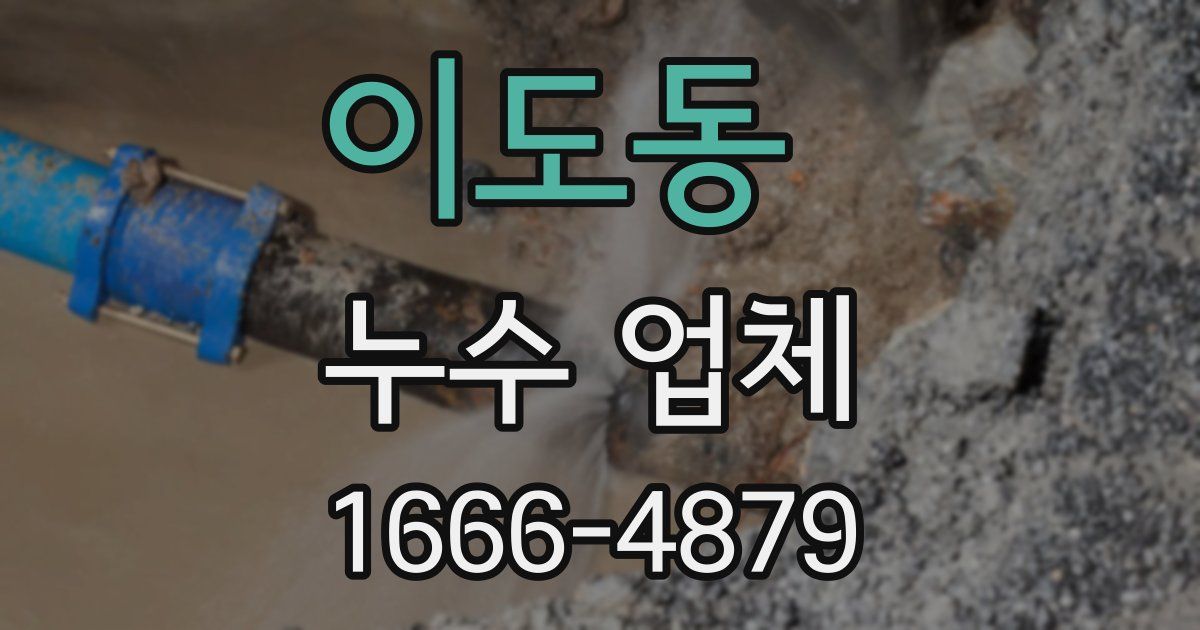 이도동 누수 업체