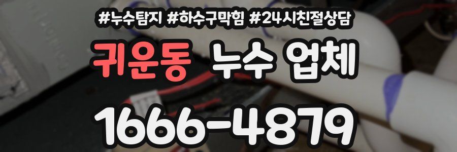귀운동 누수 업체