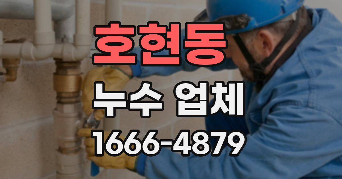 호현동 누수 업체