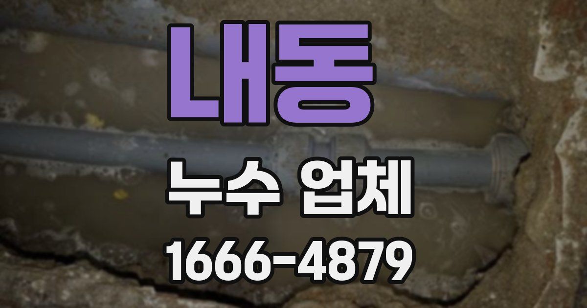 내동 누수 업체