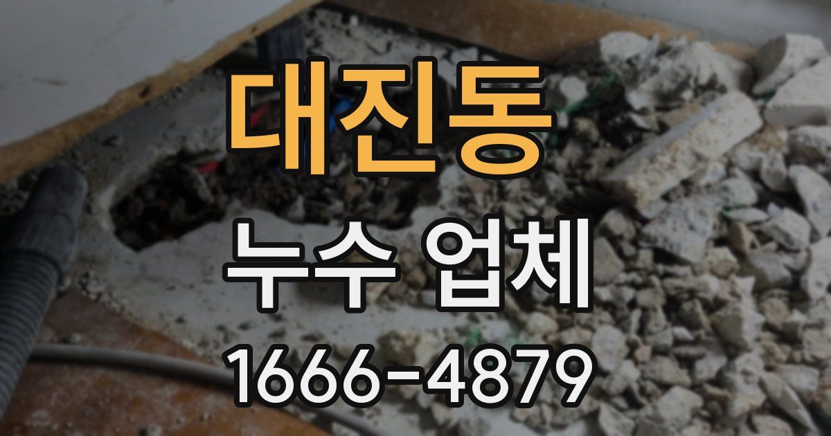 대진동 누수 업체