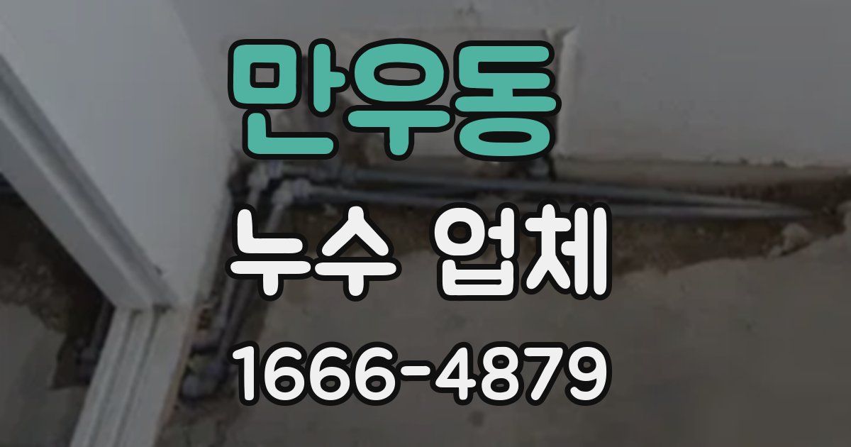 만우동 누수 업체