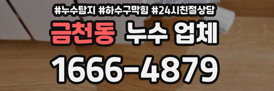 금천동 누수 업체