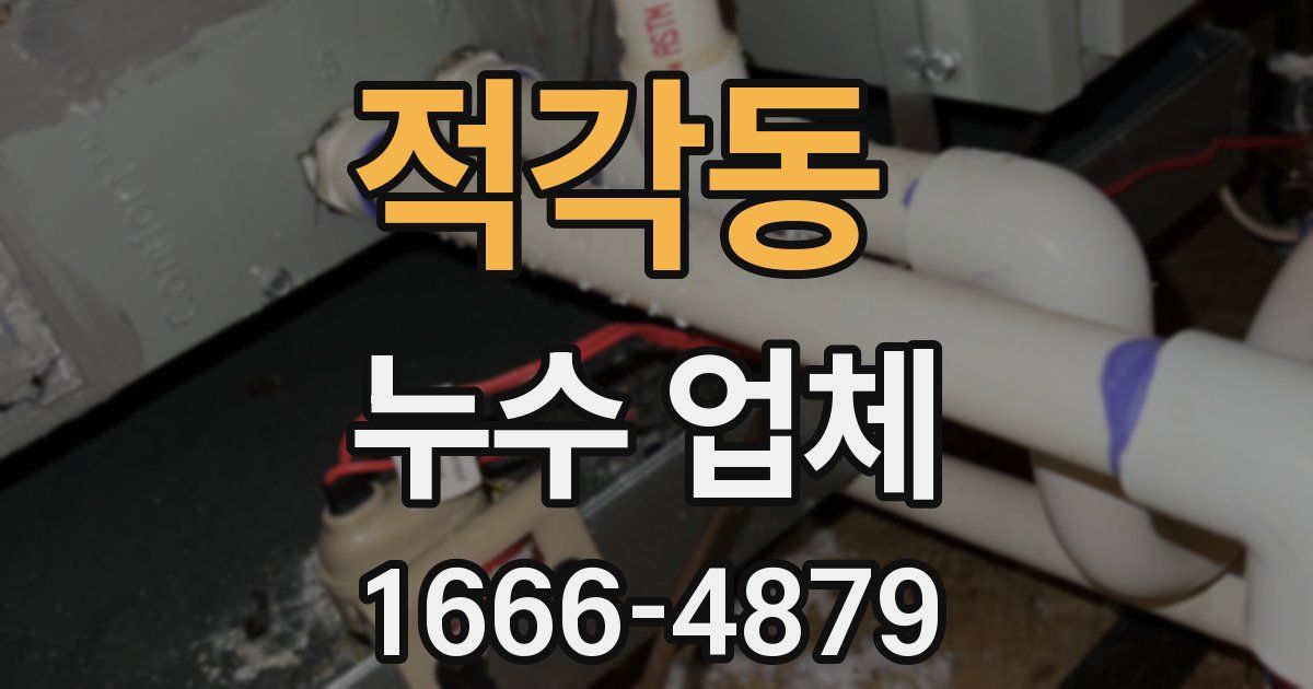 적각동 누수 업체