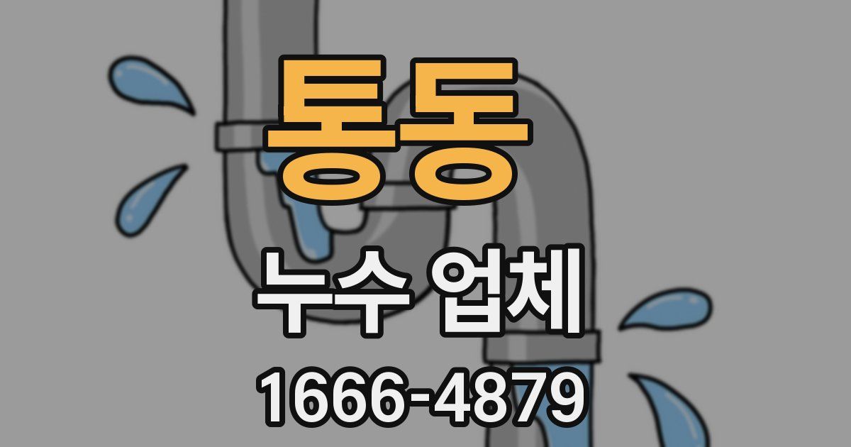 통동 누수 업체