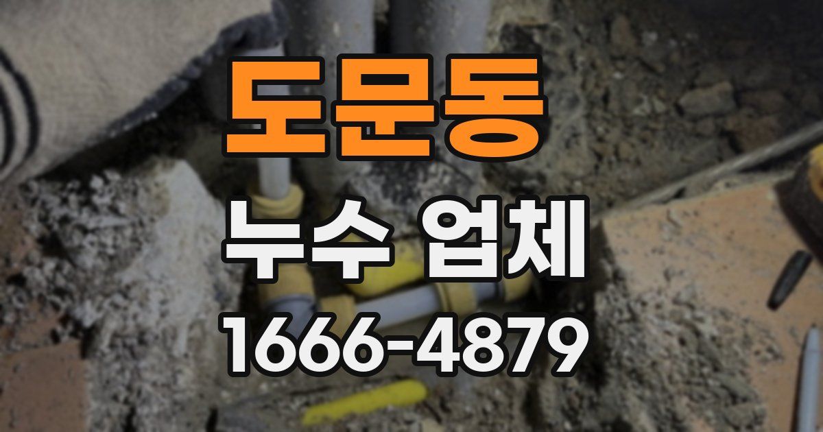 도문동 누수 업체