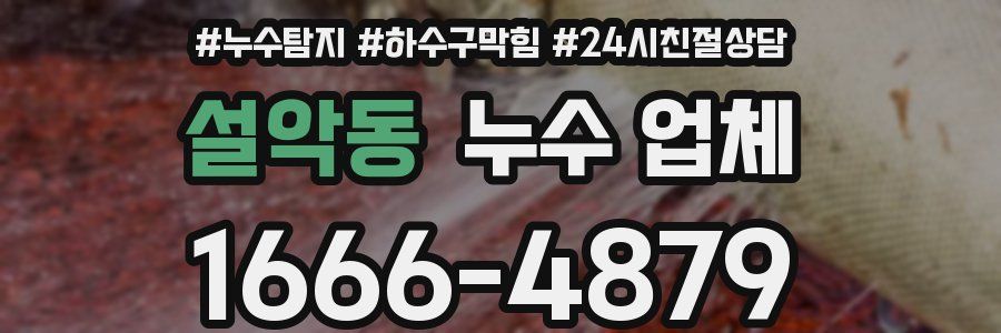 설악동 누수 업체