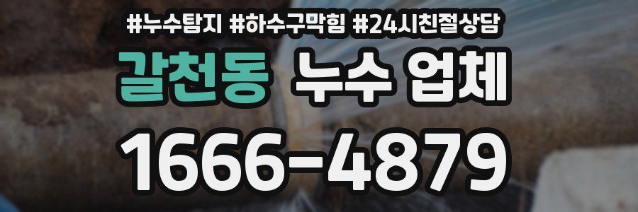 갈천동 누수 업체