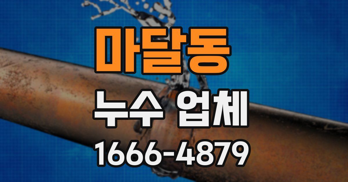 마달동 누수 업체