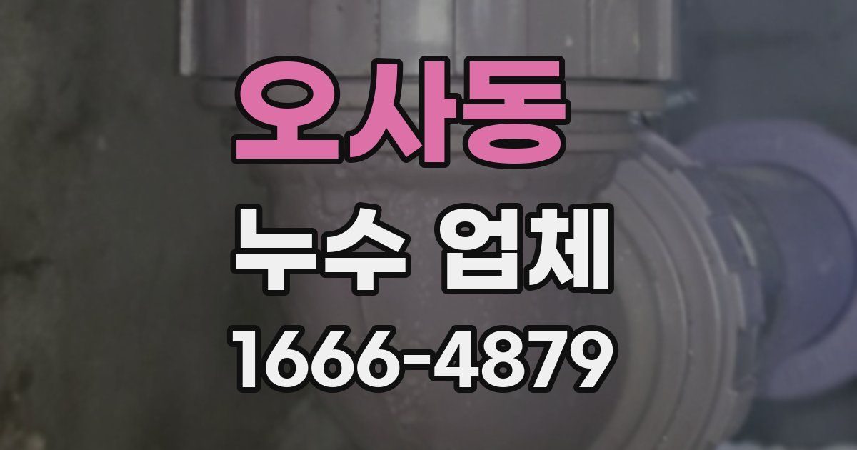 오사동 누수 업체