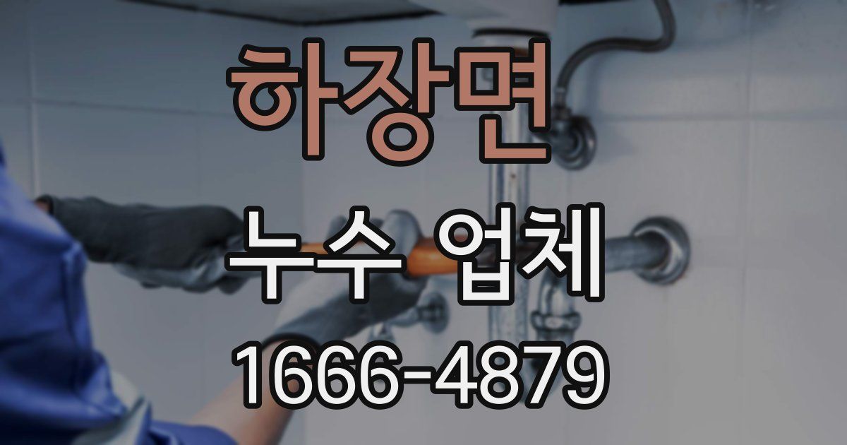 하장면 누수 업체