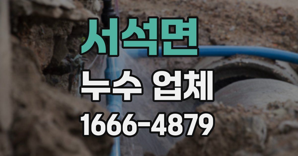 서석면 누수 업체