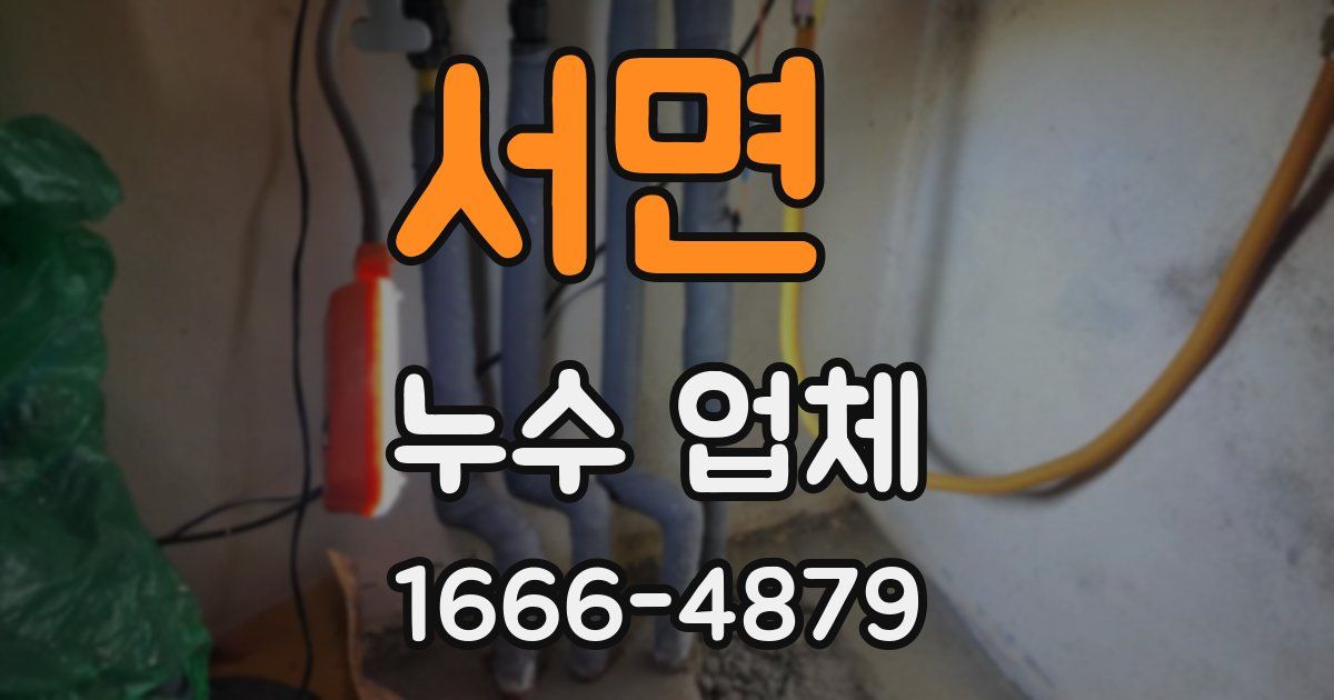 서면 누수 업체