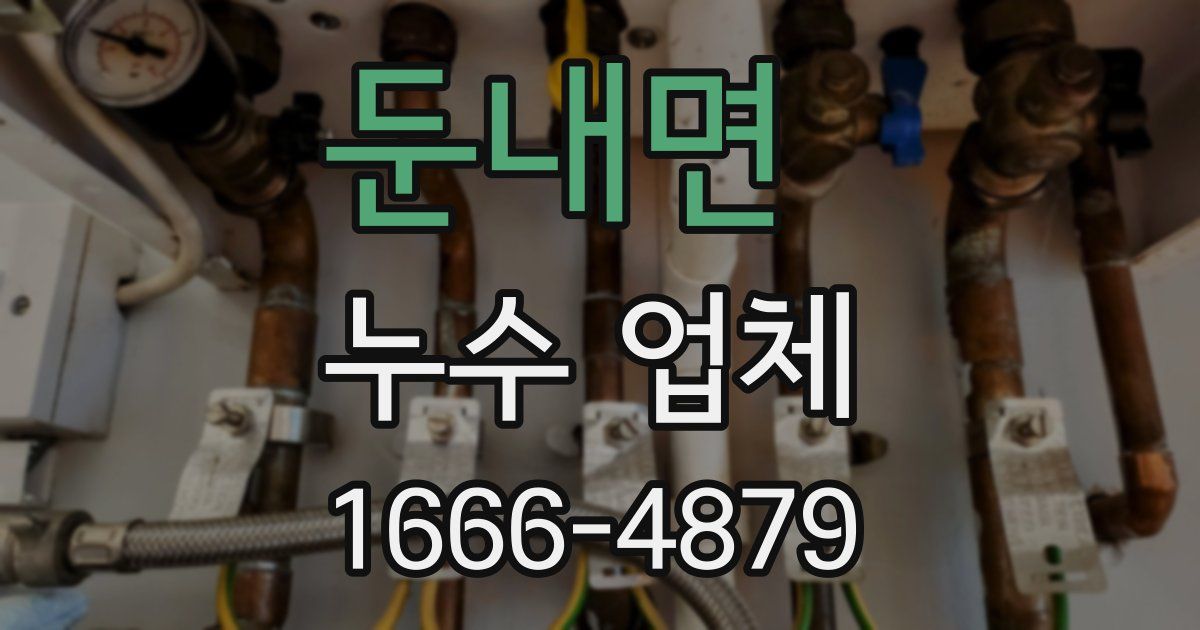 둔내면 누수 업체