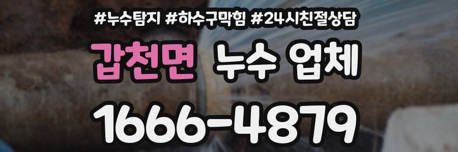 갑천면 누수 업체