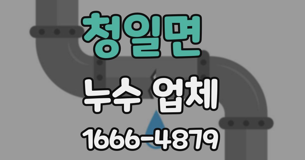 청일면 누수 업체